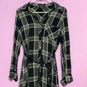 Black plaid dress shirt